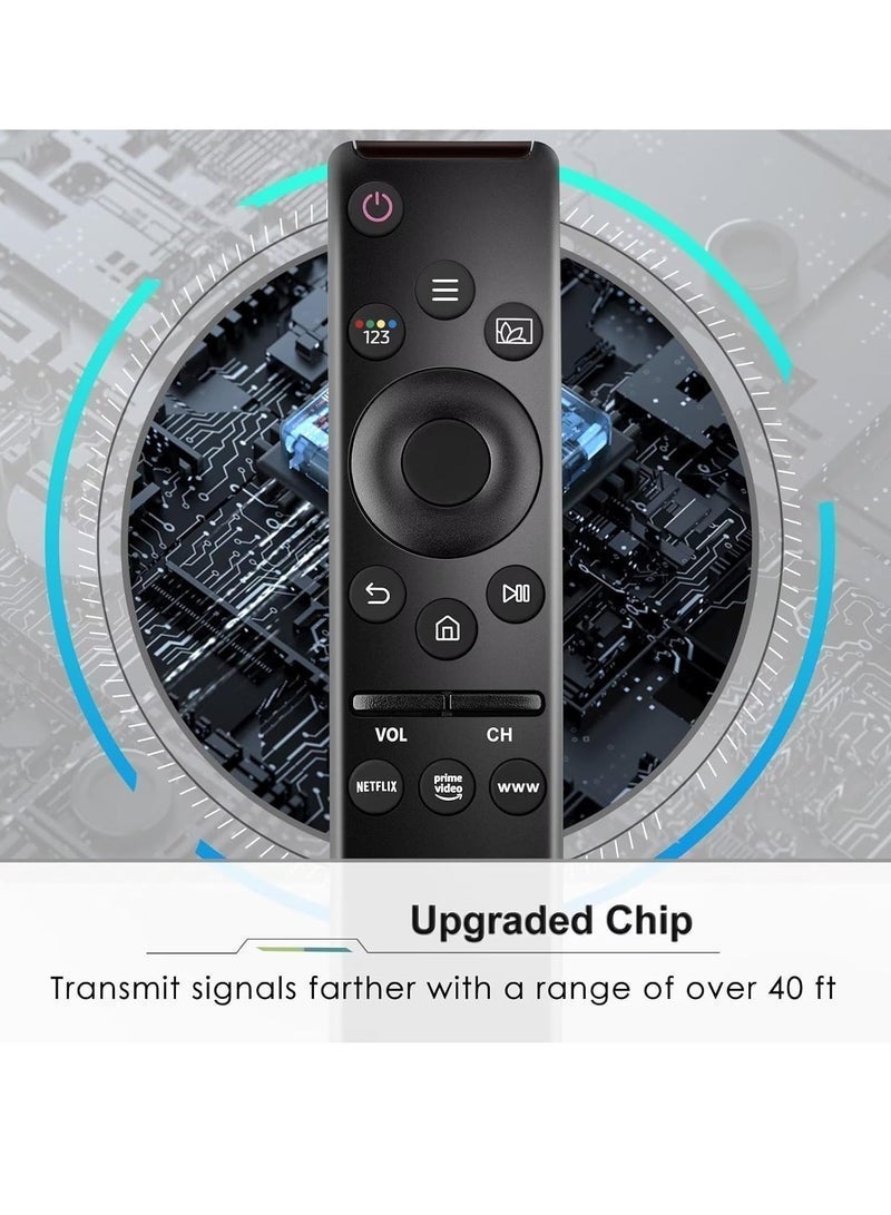 BLUMENiT Universal Remote Control Compatible with All Samsung LED QLED UHD SUHD HDR LCD Curved Frame Solar Powered HDTV 4K 8K 3D TVs with Buttons for Netflix, Prime Video, WWW with battery - Image 4