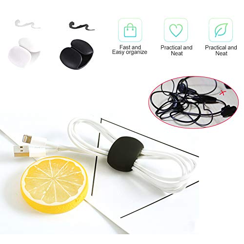 VIWIEU 36 PCS Cable Protectors for iPhone iPad Charger End Cord Savers with 2 Desk Cable Clips, VIWIEU Spiral USB Wire Protector for Headphone MacBook Laptop Earphone Cell Phone Cute Cable Wrap Accessories - Image 5