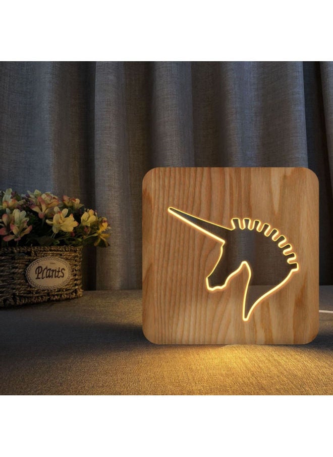 NIBEMINENT - Unicorn Design Table Lamp Beige 19x19cm - Image 1