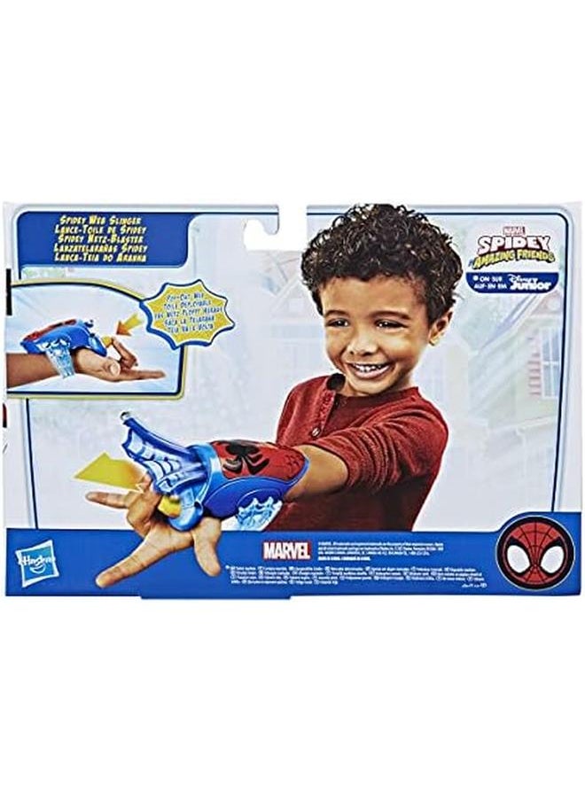 SPIDEY AND HIS AMAZING FRIENDS - Marvel Web Slinger Role Play Toy Fabric Extends Retracts Easy To Use Ages 3 Up Frustration Free Packaging Multicolour F14645L0 - Image 1