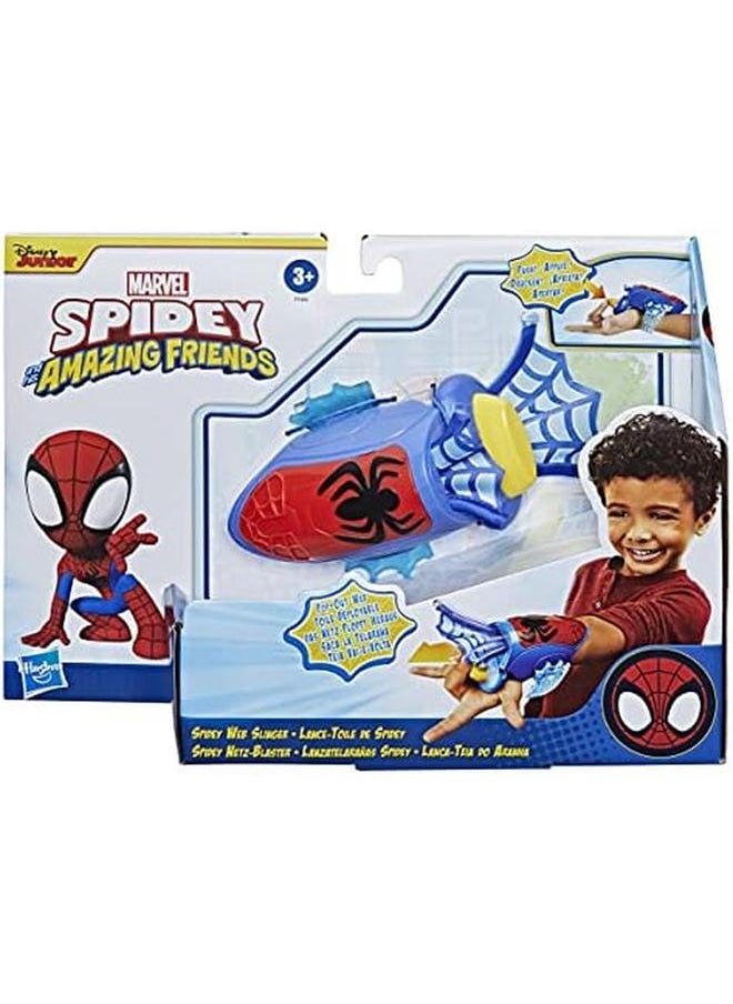 SPIDEY AND HIS AMAZING FRIENDS - Marvel Web Slinger Role Play Toy Fabric Extends Retracts Easy To Use Ages 3 Up Frustration Free Packaging Multicolour F14645L0 - Image 1