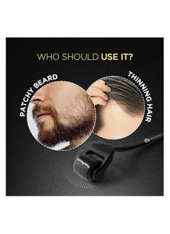 The Man Company The Man Company Derma Roller for Men 540 (0.5 mm) Chromium micro-needles with Titanium Finish for Beard & Hair Growth, Black  - Image 3