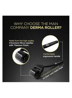 The Man Company The Man Company Derma Roller for Men 540 (0.5 mm) Chromium micro-needles with Titanium Finish for Beard & Hair Growth, Black  - Image 5