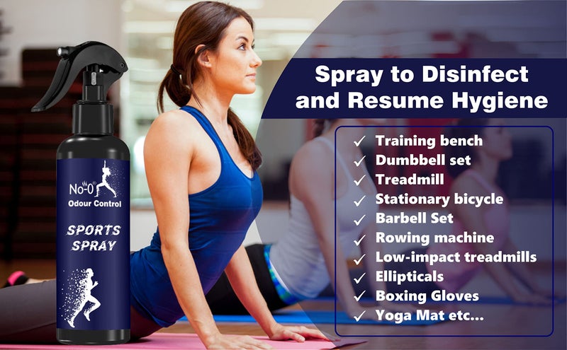 No-O Cleaning Spray 200 ml for Sports and Gym Equipment - Shoe Deodorizer, Yoga Mat Cleaner, Boxing Glove Deodorizer - Natural and Plant Based - Image 2