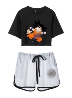 KUYING New Dragon Ball Pure Cotton Short Clothes And Casual Shorts Two Piece Set  - Image 1