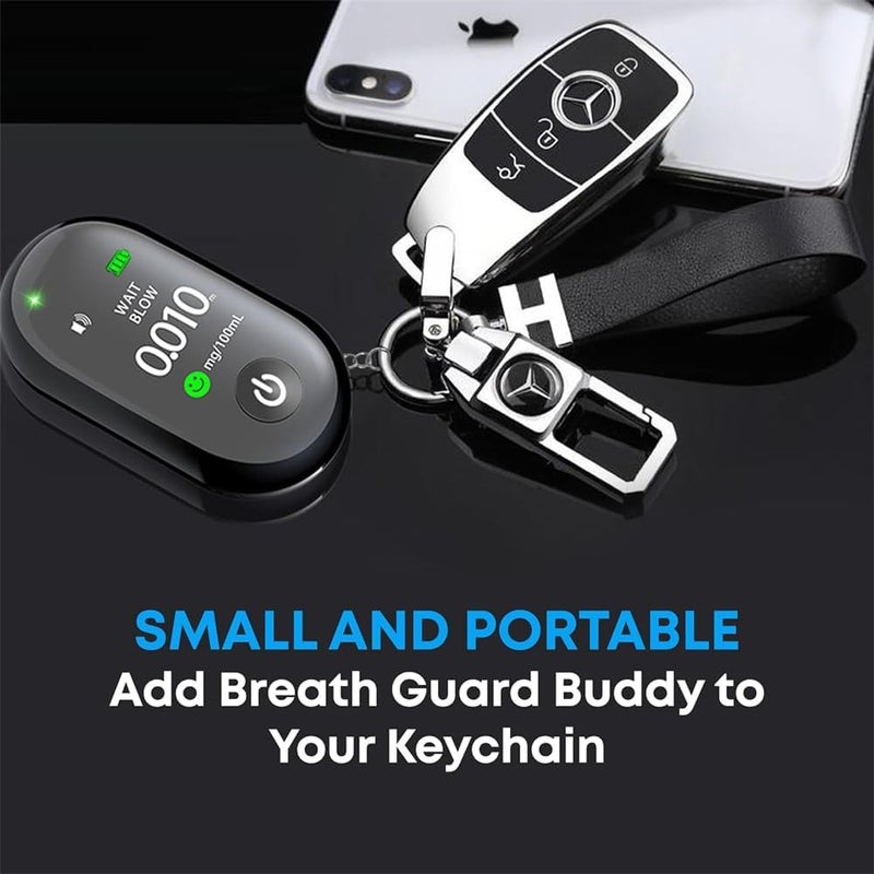 Alcohol Tester, Portable No-Contact Breathalyzer Keychain, Fast, Accurate Home Alcohol Tester, BAC Breathalyzer - Image 2