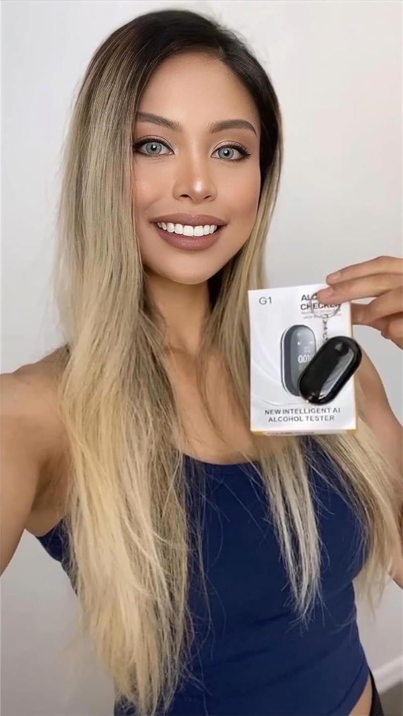 Alcohol Tester, Portable No-Contact Breathalyzer Keychain, Fast, Accurate Home Alcohol Tester, BAC Breathalyzer - Image 3