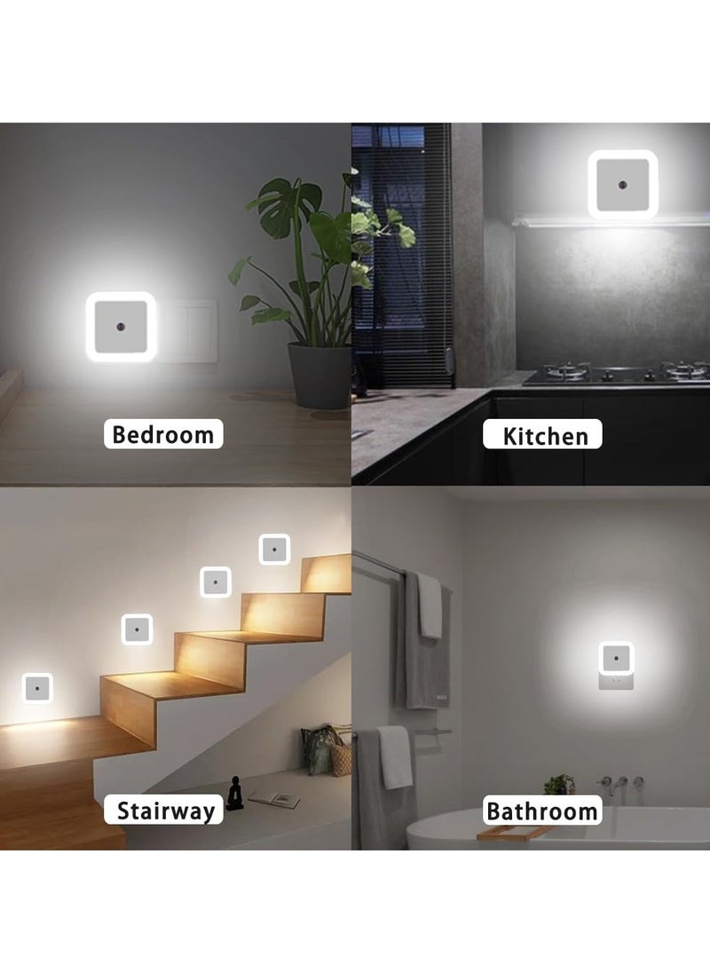 Alruht - 6 Pack LED Small Night Light, 0.5W Plug in Night Lights with Dusk to Dawn Sensor, Bedside Lamps for Hallway, Stairs, Kitchen, Bathroom, Bedroom - Image 1