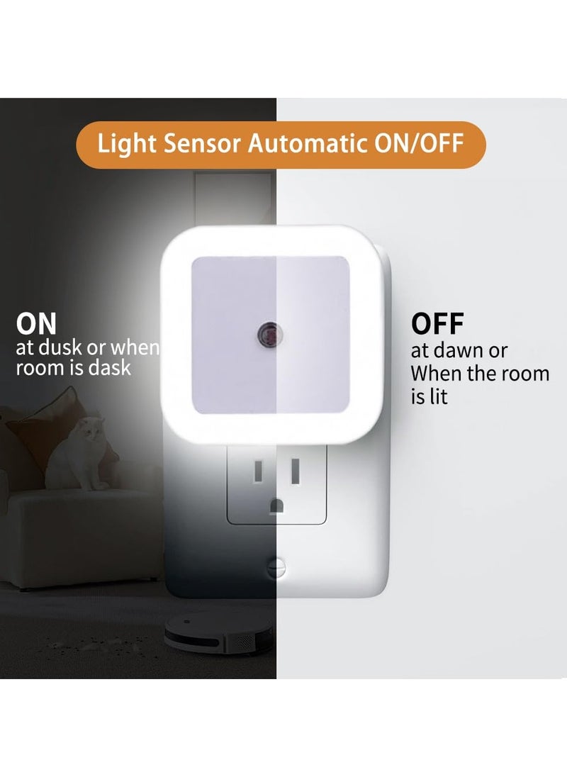 Alruht - 6 Pack LED Small Night Light, 0.5W Plug in Night Lights with Dusk to Dawn Sensor, Bedside Lamps for Hallway, Stairs, Kitchen, Bathroom, Bedroom - Image 1