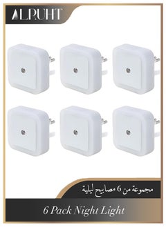 Alruht 6 Pack LED Small Night Light, 0.5W Plug in Night Lights with Dusk to Dawn Sensor, Bedside Lamps for Hallway, Stairs, Kitchen, Bathroom, Bedroom  - Image 1
