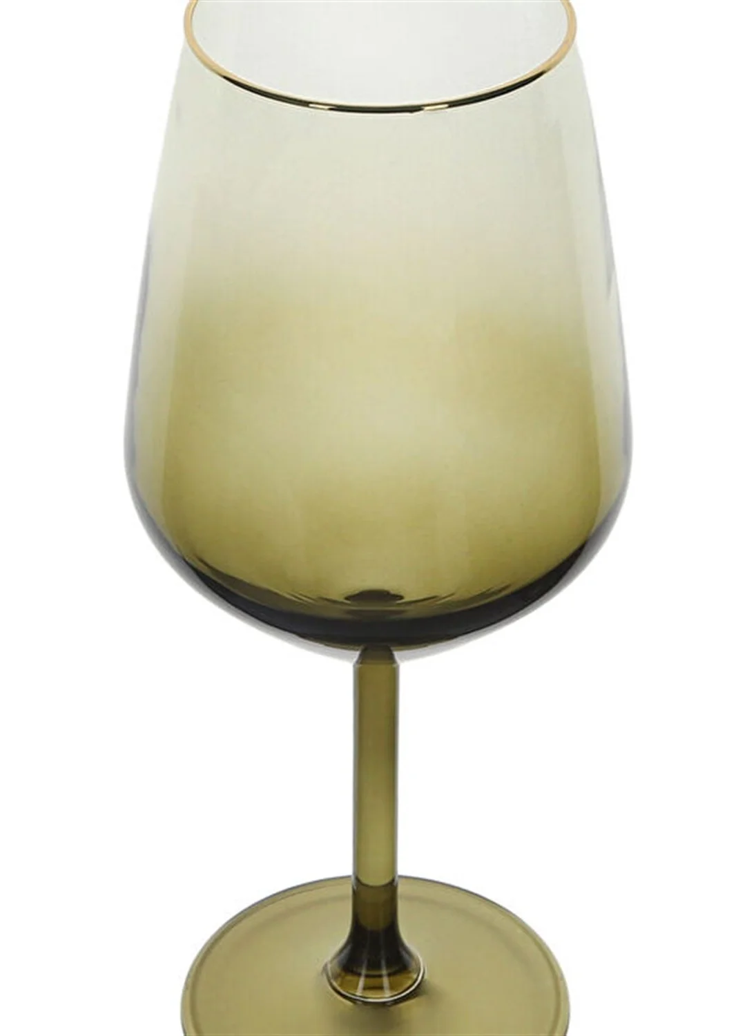 Porland Green Gold Gilded Footed Water Glass 490 cc