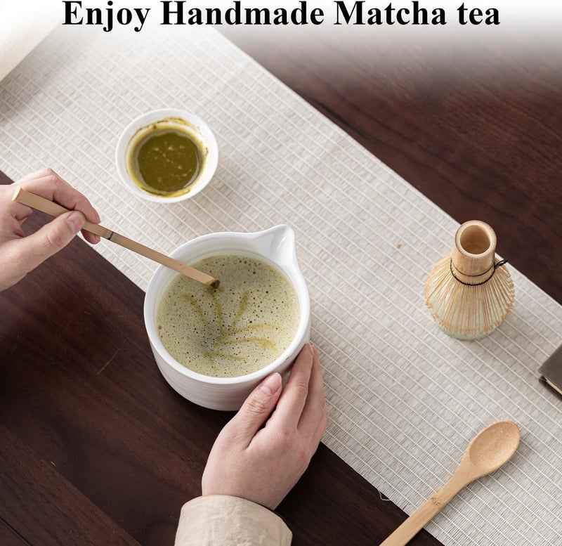 Hotbird 4 Pcs Matcha Whisk Set - Bamboo Matcha Whisk, Holder, Scoop, Spoon - Traditional Japanese Tea Ceremony - Matcha Green Tea Accessories - Image 5