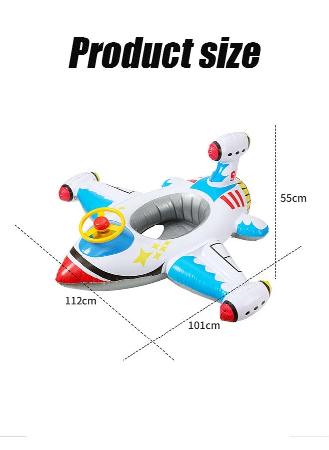 Aikenn Inflatable Swim Ring Aircraft Shape Inflatable Outdoor Swimming Ring Seat With Aircraft Shape Swimming Ring For Kids 3+ Years - Image 2