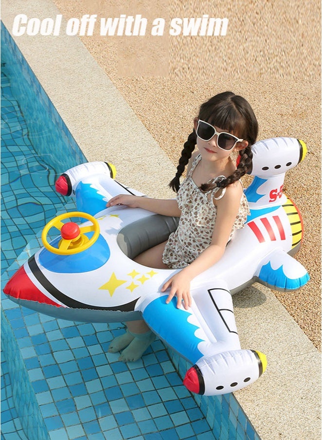 Aikenn Inflatable Swim Ring Aircraft Shape Inflatable Outdoor Swimming Ring Seat With Aircraft Shape Swimming Ring For Kids 3+ Years - Image 4