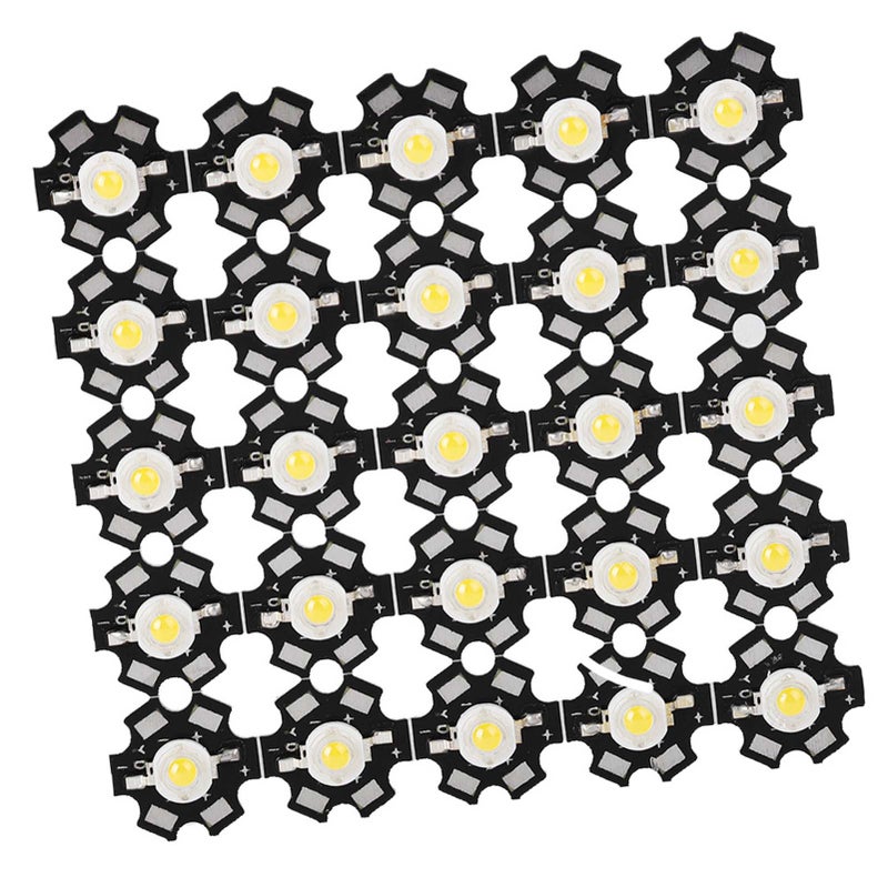 25PCS High Bright Integrated Chip Light Source LED Bead Spotlight Bulb White 30000-35000K - Image 1