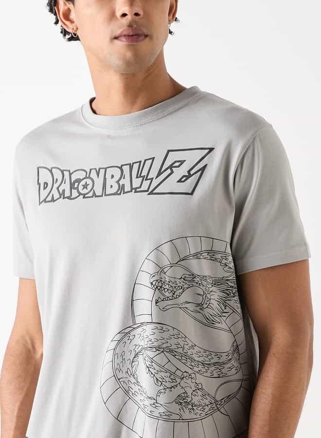 SP Characters Dragon Ball Z Print Crew Neck T-shirt with Short Sleeves - Image 4