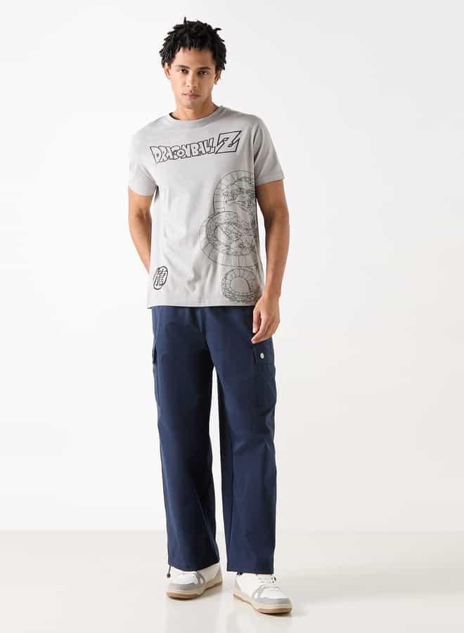 SP Characters Dragon Ball Z Print Crew Neck T-shirt with Short Sleeves - Image 2