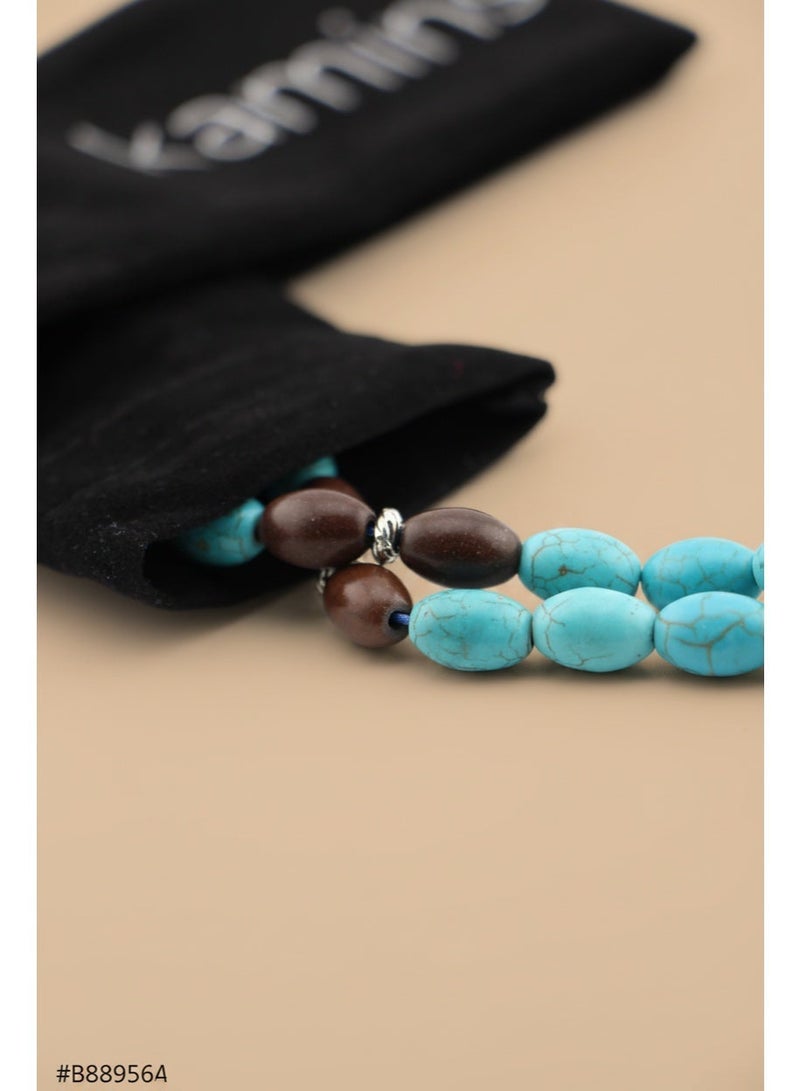Kamins Collection Turquoise & Rosewood Tasbih - Image 2