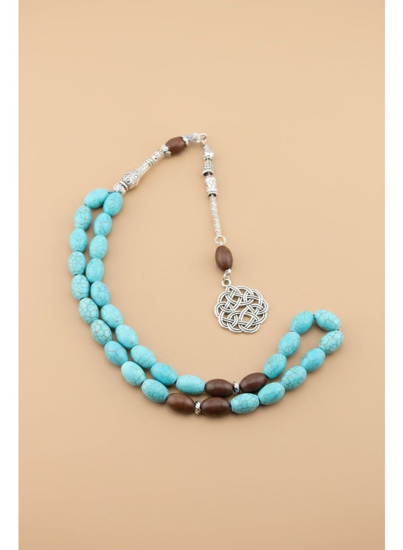 Kamins Collection Turquoise & Rosewood Tasbih - Image 3