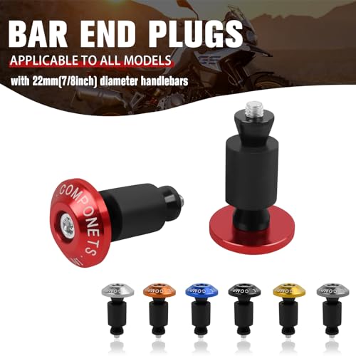 CHIFUN Universal 7/8" 22mm Bar Ends Plug Slider Aluminum Handlebar Grips Bar End Caps Replacement for Motorbike Racing ATV Offroad Street Bike Dirt Bike Scooters(Blue) - Image 5