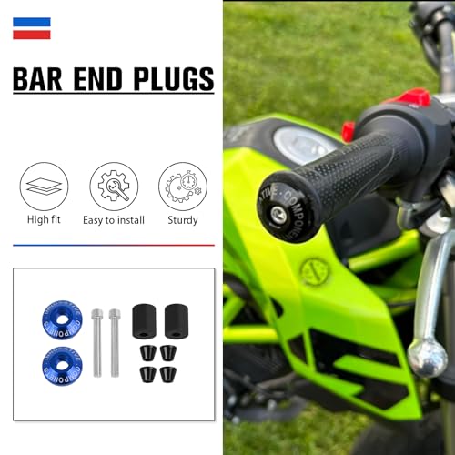 CHIFUN Universal 7/8" 22mm Bar Ends Plug Slider Aluminum Handlebar Grips Bar End Caps Replacement for Motorbike Racing ATV Offroad Street Bike Dirt Bike Scooters(Blue) - Image 3