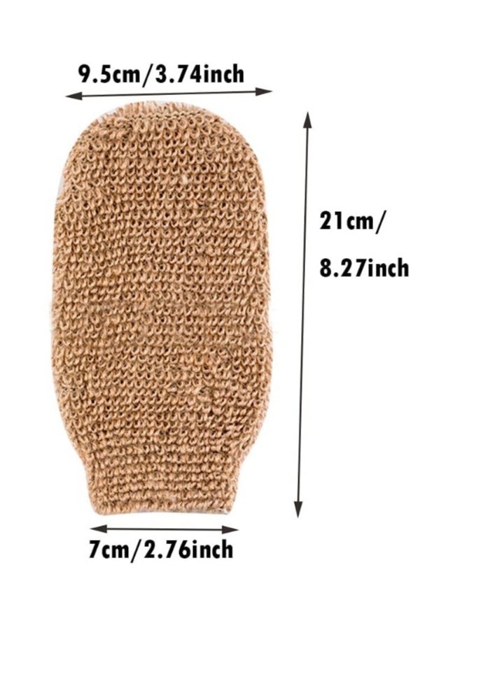 Exfoliating Gloves in Jute and Washing Strap with Jute Back, Exfoliating Sponge Back, Natural Exfoliating Gloves for Bathing the Back Body and Face Women and Men - Image 5
