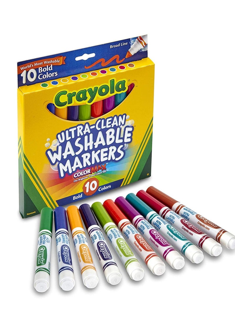 Crayola Crayola Ultra-Clean Washable Markers Bold Colors 10ct  - Image 2