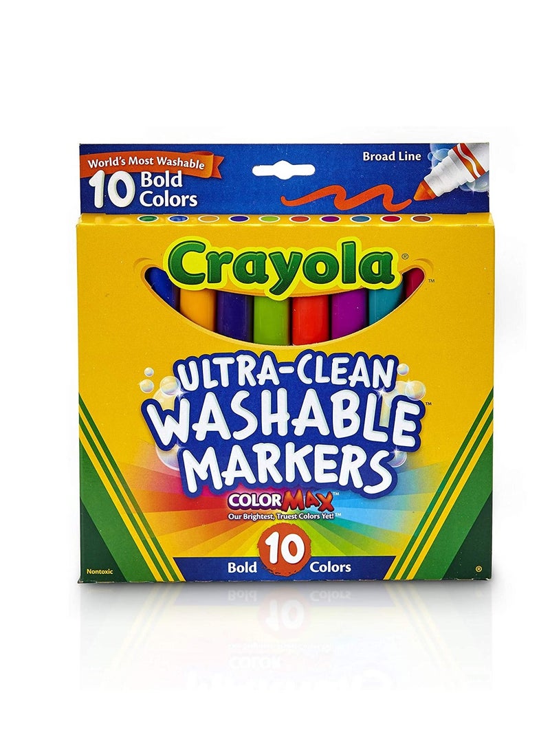 Crayola Crayola Ultra-Clean Washable Markers Bold Colors 10ct  - Image 1