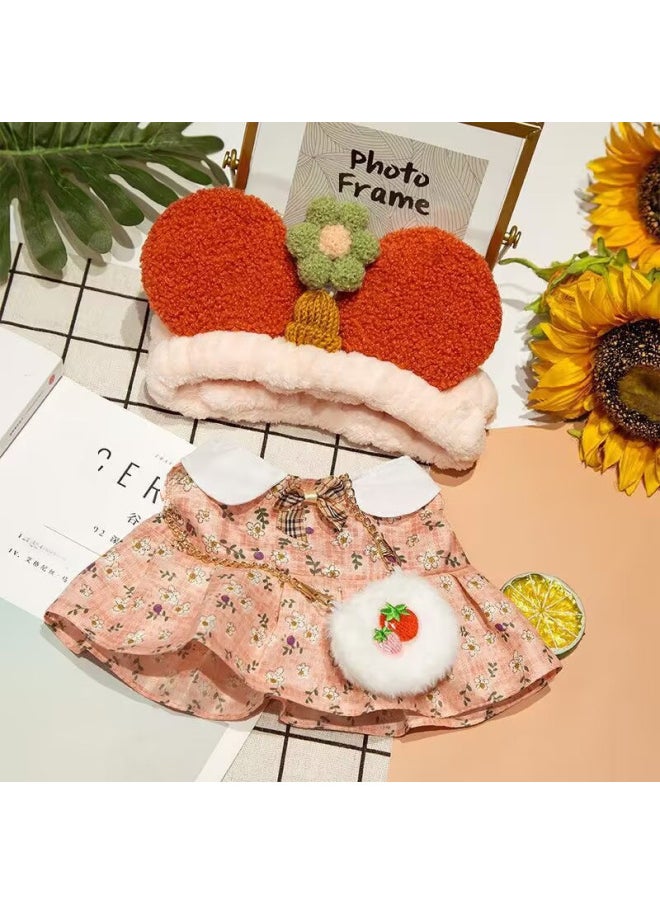 Generic - Cyber Celebrant Hyaluronic Acid Duck Clothes Accessories Plush Toy Lamb Bear Suit Accessories Doll Sweater Skirt Bag-Color:I Love You White Dots Red Sweater-Height:Suitable For 30cm Hyaluronic Acid Duck - Image 1