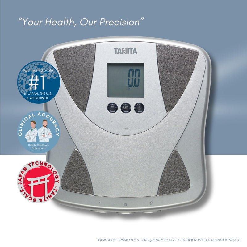 Tanita BF-679W Multi-Frequency Digital Body Fat and Body Water Scale - Smart Bathroom Weight Scale - Body Composition Monitor with Japan Technology - 300 lb Capacity - 2-User Memory - Image 3