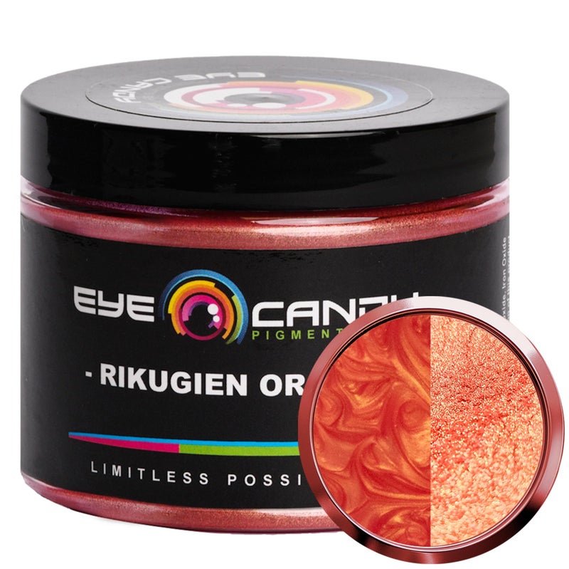 Eye Candy Pigments Premium Orange Mica Powder Rikugien Orange 50gr for Epoxy Resin Soap Paint Woodworking Acrylic Pouring Bath Bombs Fishing Lures DIY Arts and Crafts Additive
