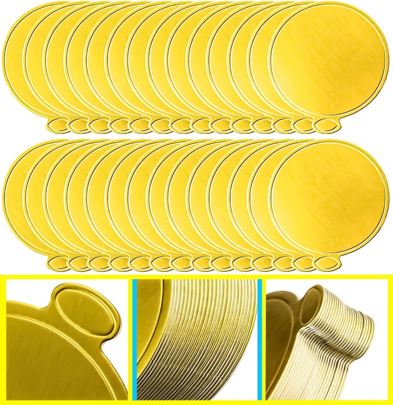 MotBach 200 Pcs Round Golden Cardboard, 3.5 Inch Round Mini Cake Boards, Mousse Cake Base, Cake Paper Board, Circle Patries Cardboard, Cupcake Base Display, Dessert Board - Image 5