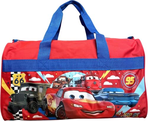 Ruz 18 Inch Kids Duffel Bag Overnight Carry-On Travel And Sports Bag (Cars Lightning McQueen) - Image 4
