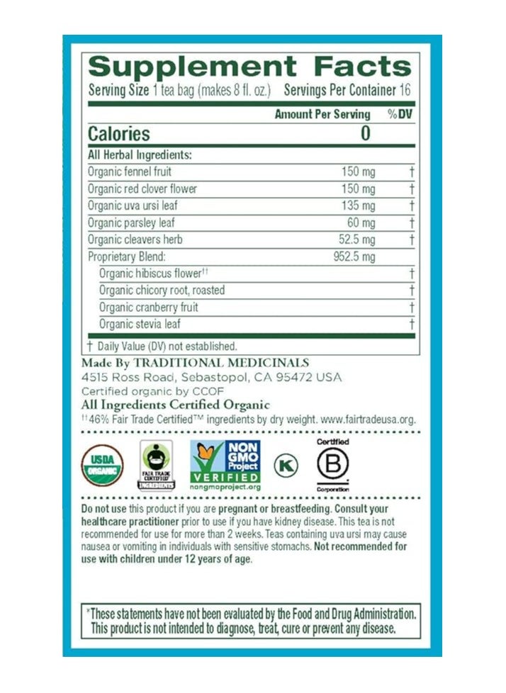 Tm Traditional Medicinals Weightless Cranberry Herbal Wrapped Tea Bags - 16 Ct  - Image 5