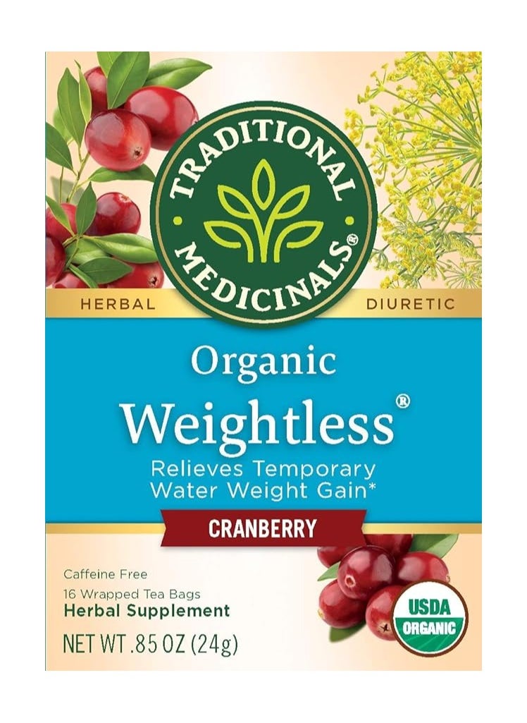 Tm Traditional Medicinals Weightless Cranberry Herbal Wrapped Tea Bags - 16 Ct  - Image 2