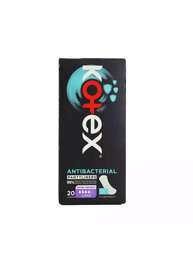 Kotex Antibacterial Everyday Pantyliners Scented Long 20's