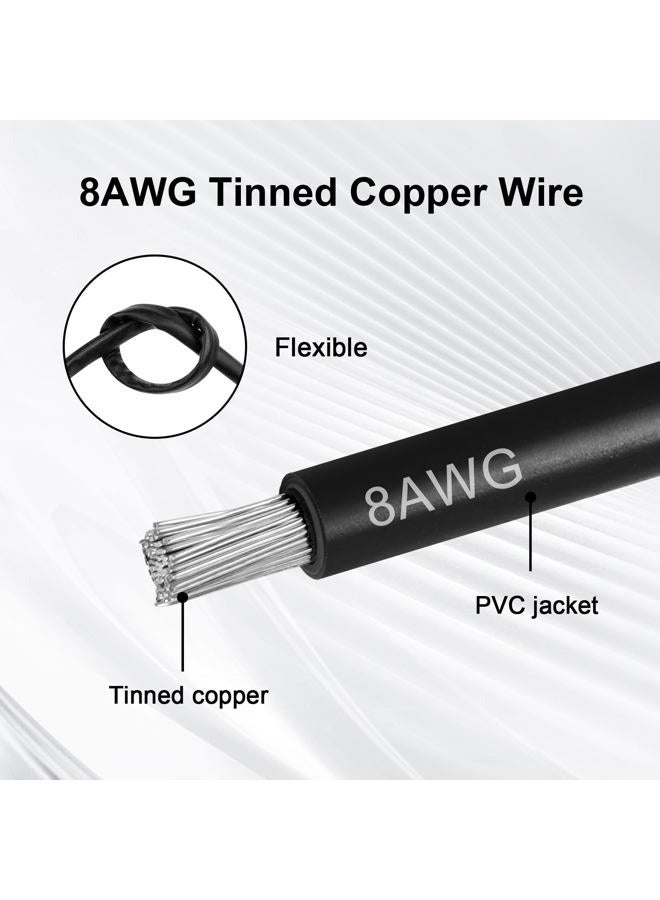 XRDS -RF 8AWG Tinned Copper Wire with Anderson-Style 50A Connectors 5FT, Heavy-Duty Battery Extension Cable for Solar Panel, Inverter, and RV Applications - Image 5