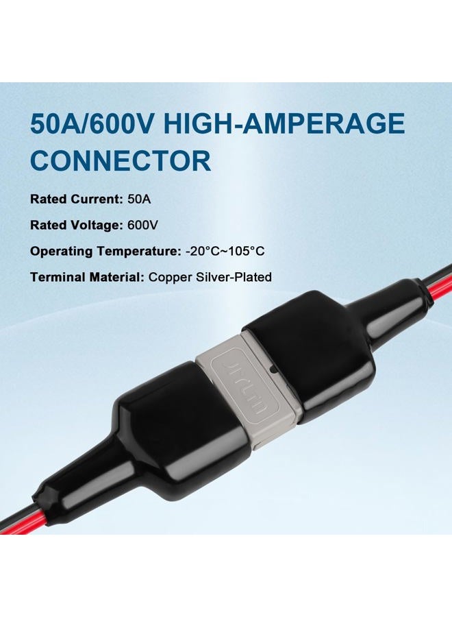 XRDS -RF 8AWG Tinned Copper Wire with Anderson-Style 50A Connectors 5FT, Heavy-Duty Battery Extension Cable for Solar Panel, Inverter, and RV Applications - Image 3