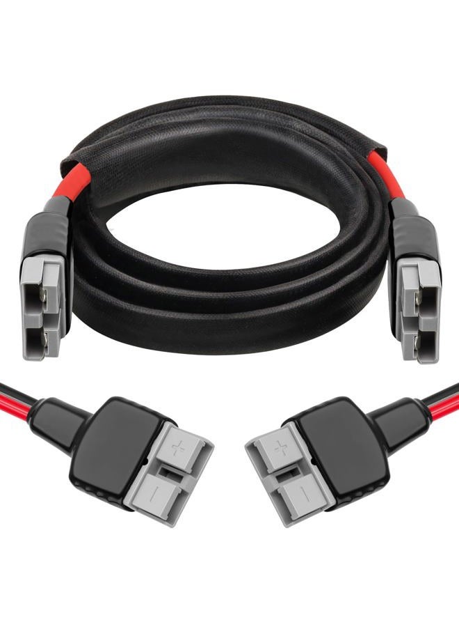 XRDS -RF 8AWG Tinned Copper Wire with Anderson-Style 50A Connectors 5FT, Heavy-Duty Battery Extension Cable for Solar Panel, Inverter, and RV Applications - Image 1