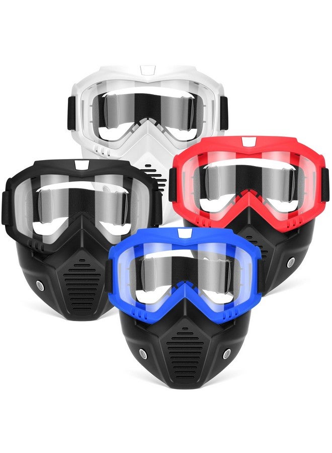 POKONBOY 4 Pack Detachable Masks, Tactical Mask With Goggles Compatible With Nerf Rival, Apollo, Zeus, Khaos, Atlas, & Artemis Blasters Rival Mask - Image 1