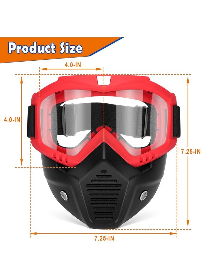 POKONBOY 4 Pack Detachable Masks, Tactical Mask With Goggles Compatible With Nerf Rival, Apollo, Zeus, Khaos, Atlas, & Artemis Blasters Rival Mask - Image 2