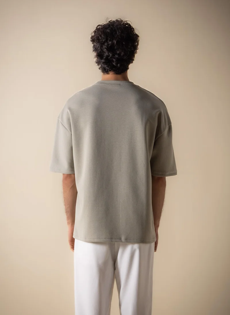 Shapes GREEN DURASOFT DETAIL PRINTED T-SHIRT for Men | Best Price UAE