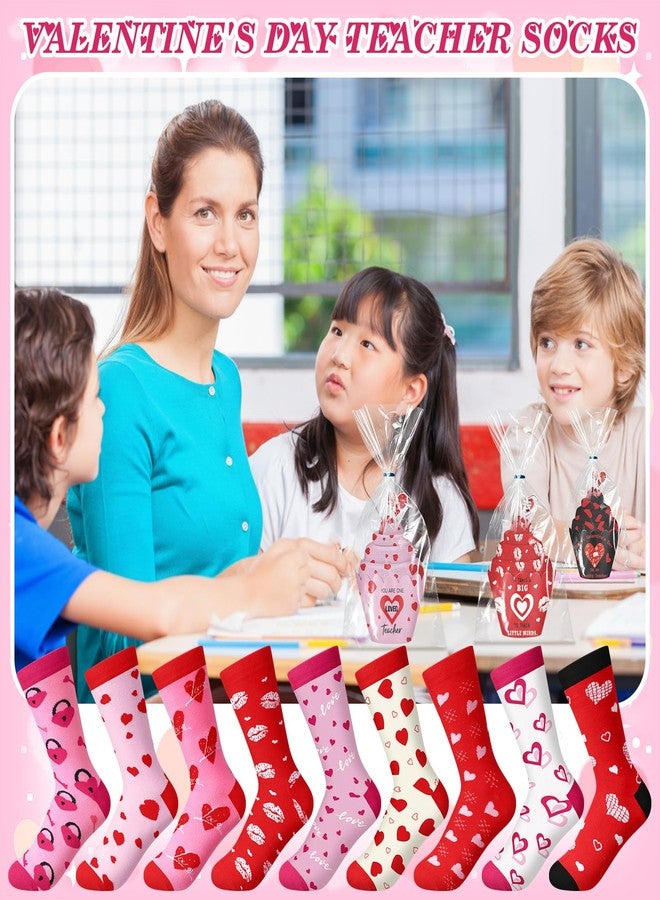 Jeere 12 Pairs Valentines Day Cupcake Socks for Teachers Valentine's Day Fuzzy Gifts for Women DIY Slipper Socks for Valentine Teacher Appreciation Gifts - Image 3