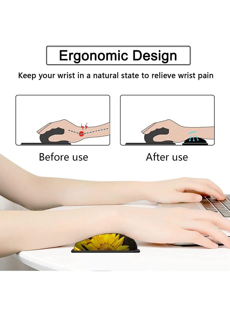 Bukela - Mouse pad, Gaming Mouse Pad Wrist Support Set,4in1 Desk Mat+ Keyboard Wrist Rest+Mouse Wrist Rest+Coaster Set with Ergonomic Design for Home Office Table Computer - Image 1