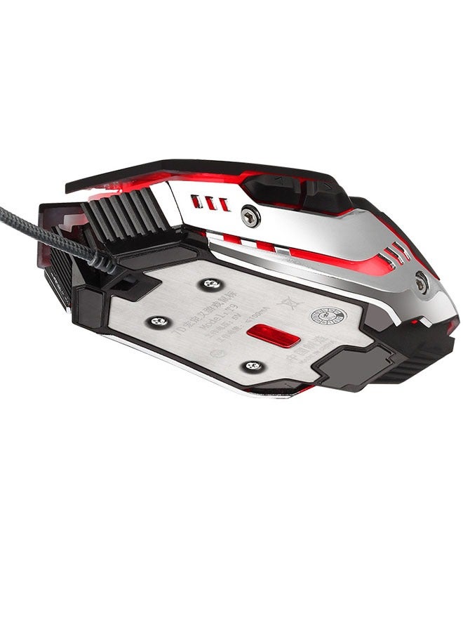 Black Wired Gaming Mouse with 7 Buttons for Precision and Stability - Image 2