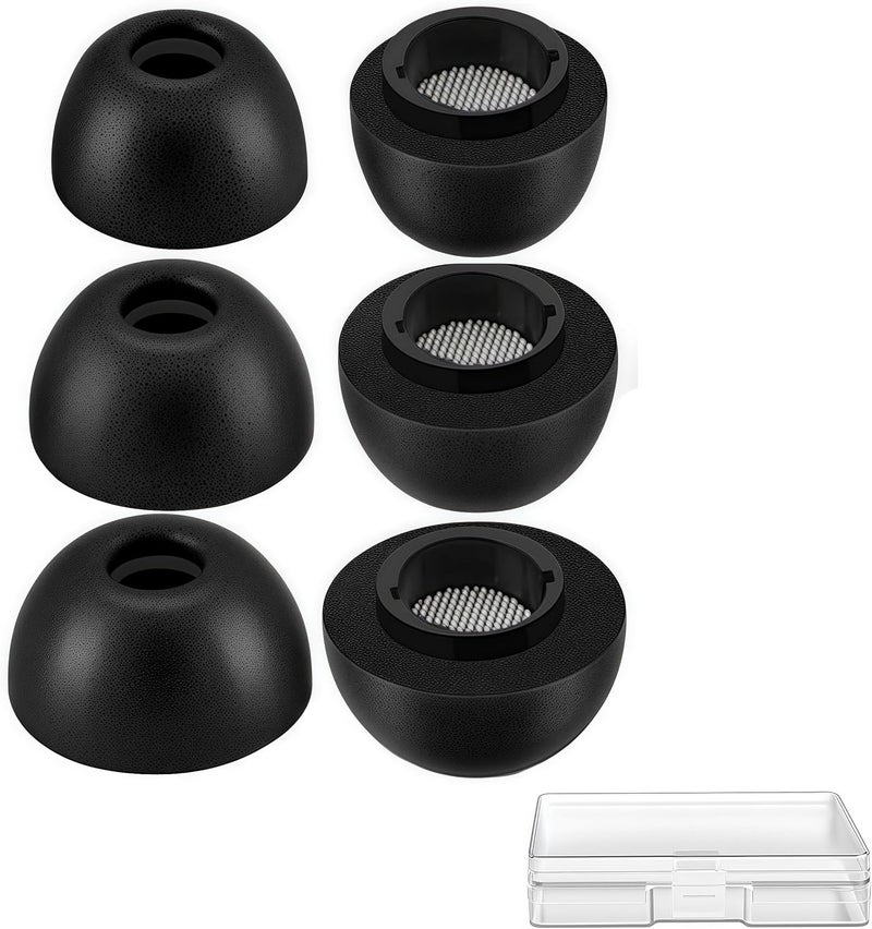 أطراف أذن رغوة الذاكرة لسماعات Samsung Galaxy Buds3 Pro - 3 أزواج SML وعلبة مدمجة، أطراف بديلة مريحة للغاية وعازلة للضوضاء للصالات الرياضية والسفر والعمل (تناسب علبة الشحن) - Image 1