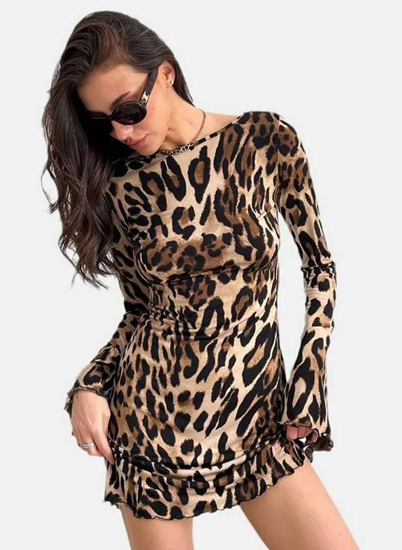 YUNIQEE Leopard Print Dress
