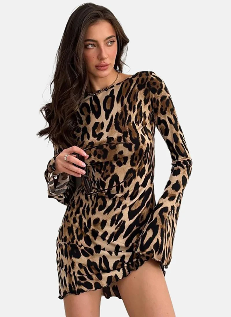 YUNIQEE Leopard Print Dress