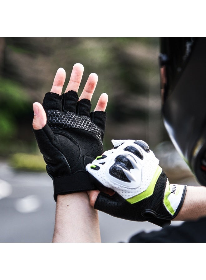 سولايت قفازات ركوب الدراجات النارية Sulaite G7 ترقية 3K ألياف الكربون مكافحة السقوط مزدوجة إصبع شاشة لمس إصبع كامل ونصف إصبع قفازات السفر الدراجات النارية - Image 2