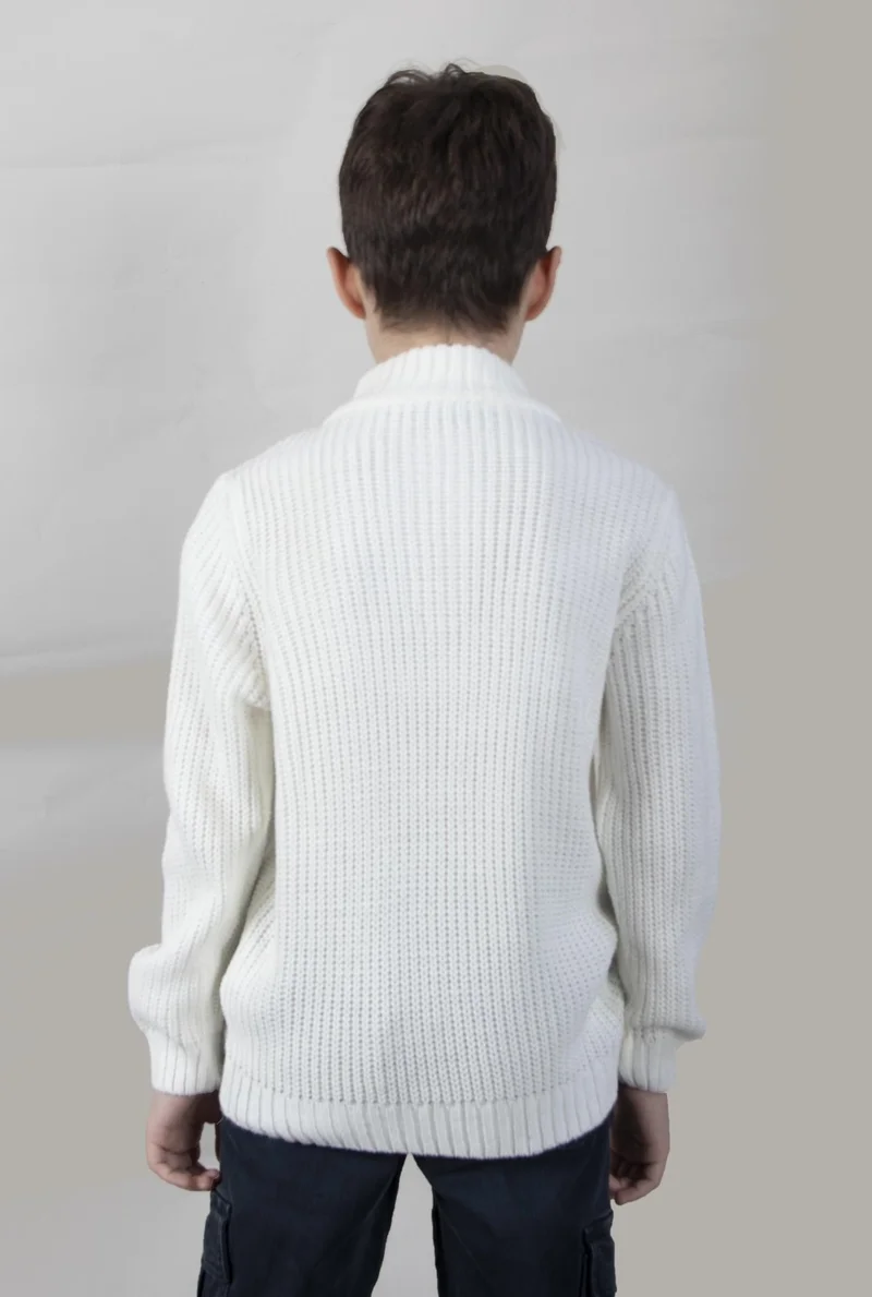 Alexander Gardi Stand Collar Zippered Boy's SWEATER(C23-7108)